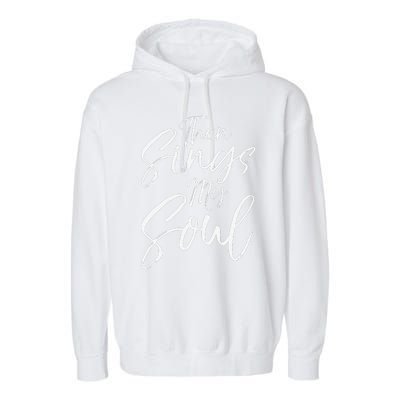 Funny How Great Thou Art Hymn Lyric Music Cute Then Sings My Soul Garment-Dyed Fleece Hoodie