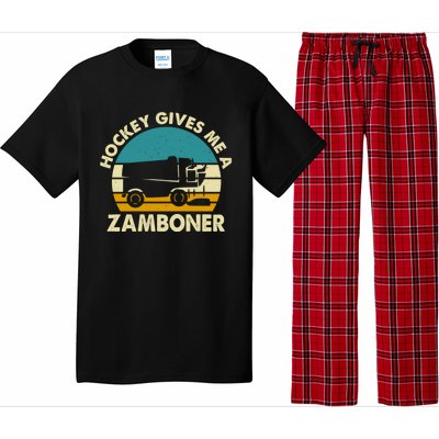 Funny Hockey Gift Hockey Gives Me A Zamboner Gift Pajama Set