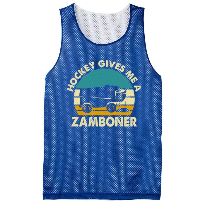 Funny Hockey Gift Hockey Gives Me A Zamboner Gift Mesh Reversible Basketball Jersey Tank