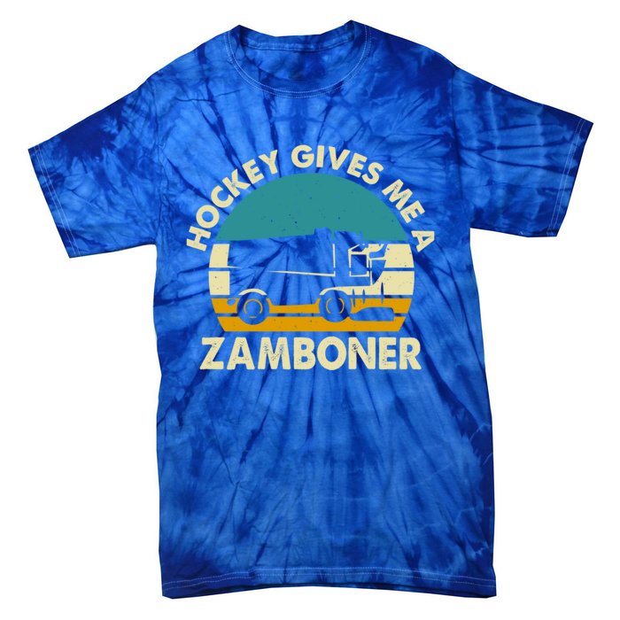 Funny Hockey Gift Hockey Gives Me A Zamboner Gift Tie-Dye T-Shirt