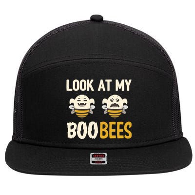 Funny Halloween Gift Look At My Boo Bees Gift 7 Panel Mesh Trucker Snapback Hat