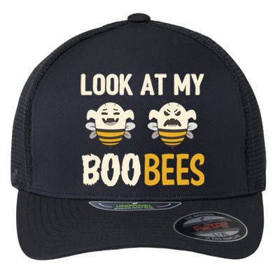 Funny Halloween Gift Look At My Boo Bees Gift Flexfit Unipanel Trucker Cap