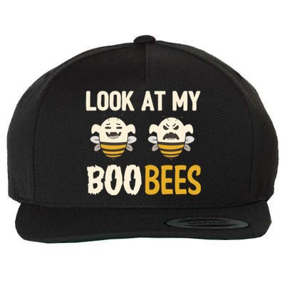 Funny Halloween Gift Look At My Boo Bees Gift Wool Snapback Cap