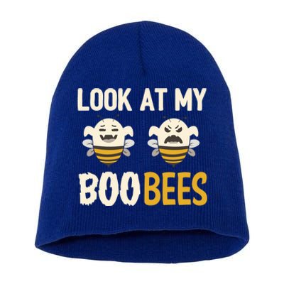 Funny Halloween Gift Look At My Boo Bees Gift Short Acrylic Beanie