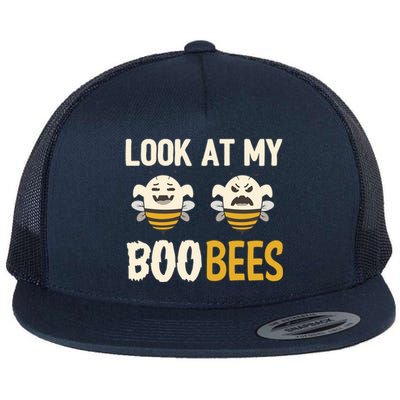 Funny Halloween Gift Look At My Boo Bees Gift Flat Bill Trucker Hat