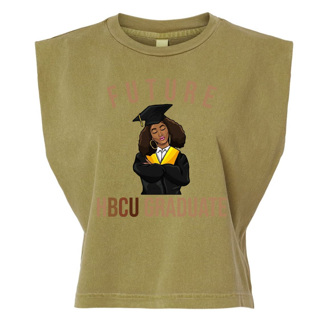 Future HBCU Graduate Historical Black College Garment-Dyed Women's Muscle Tee