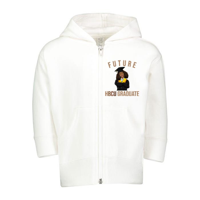 Future HBCU Graduate Historical Black College Toddler Zip Fleece Hoodie