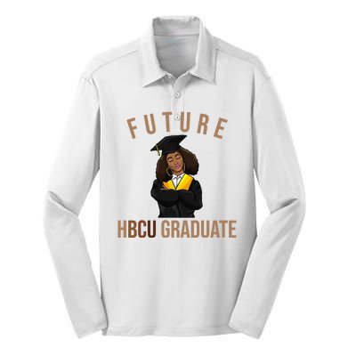 Future HBCU Graduate Historical Black College Silk Touch Performance Long Sleeve Polo