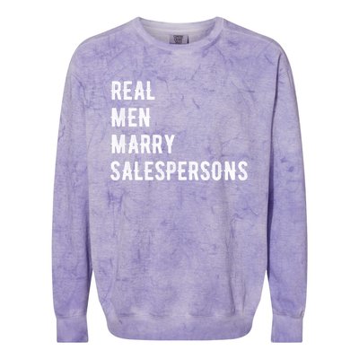 Future Husband Great Gift Real Marry Salespersons Gift Colorblast Crewneck Sweatshirt