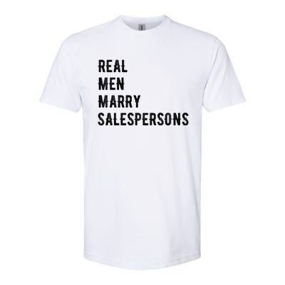 Future Husband Great Gift Real Marry Salespersons Gift Softstyle CVC T-Shirt