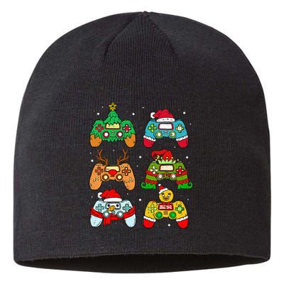 Festive Holiday Gaming Controllers with Santa Elf and Snowman Sustainable Beanie