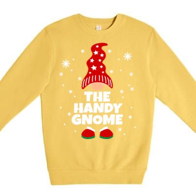 Funny Handy Gnome Family Matching Christmas Gift Premium Crewneck Sweatshirt