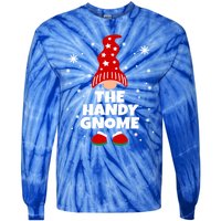 Funny Handy Gnome Family Matching Christmas Gift Tie-Dye Long Sleeve Shirt