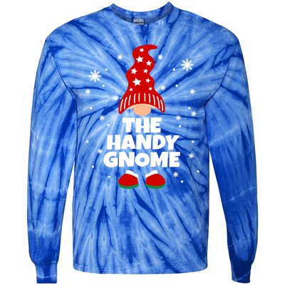 Funny Handy Gnome Family Matching Christmas Gift Tie-Dye Long Sleeve Shirt