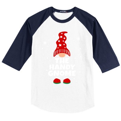 Funny Handy Gnome Family Matching Christmas Gift Baseball Sleeve Shirt