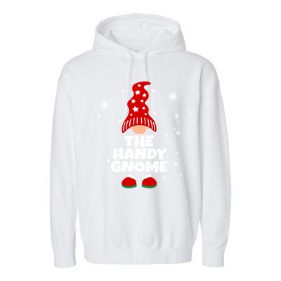 Funny Handy Gnome Family Matching Christmas Gift Garment-Dyed Fleece Hoodie