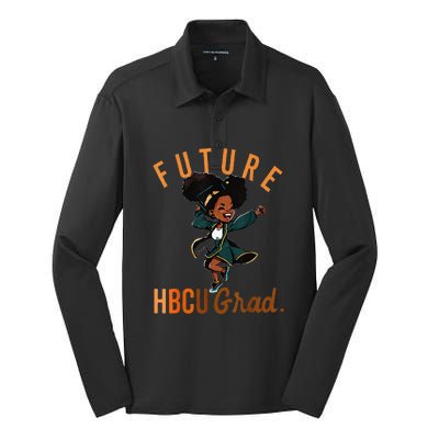 Future HBCU Grad History Black College Silk Touch Performance Long Sleeve Polo