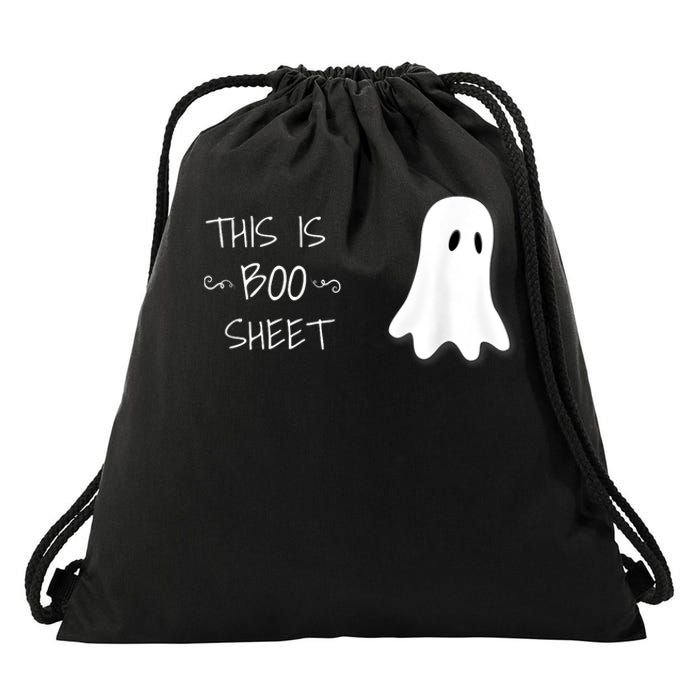 Funny Halloween Ghost This Is Boo Sheet Drawstring Bag