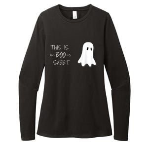 Funny Halloween Ghost This Is Boo Sheet Womens CVC Long Sleeve Shirt