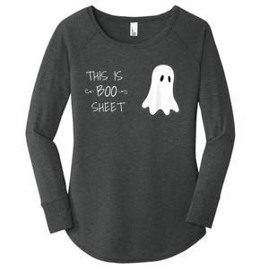 Funny Halloween Ghost This Is Boo Sheet Women's Perfect Tri Tunic Long Sleeve Shirt