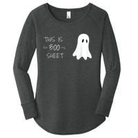 Funny Halloween Ghost This Is Boo Sheet Women's Perfect Tri Tunic Long Sleeve Shirt