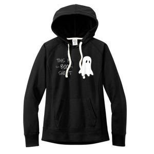 Funny Halloween Ghost This Is Boo Sheet Women's Fleece Hoodie