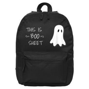 Funny Halloween Ghost This Is Boo Sheet 16 in Basic Backpack