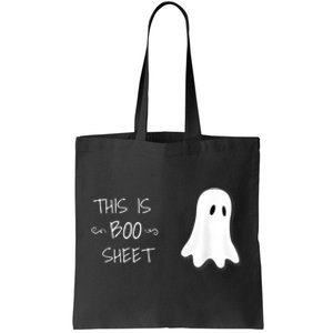 Funny Halloween Ghost This Is Boo Sheet Tote Bag