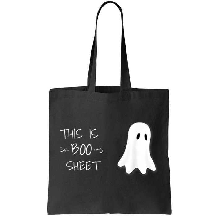 Funny Halloween Ghost This Is Boo Sheet Tote Bag