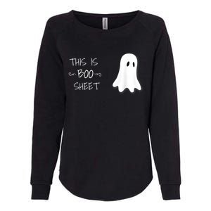 Funny Halloween Ghost This Is Boo Sheet Womens California Wash Sweatshirt