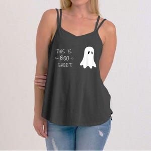 Funny Halloween Ghost This Is Boo Sheet Women's Strappy Tank