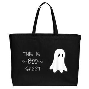 Funny Halloween Ghost This Is Boo Sheet Cotton Canvas Jumbo Tote