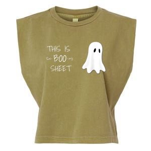 Funny Halloween Ghost This Is Boo Sheet Garment-Dyed Women's Muscle Tee