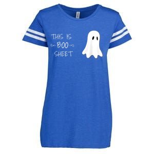 Funny Halloween Ghost This Is Boo Sheet Enza Ladies Jersey Football T-Shirt