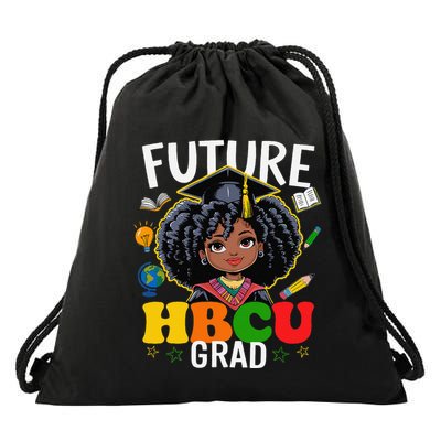 Future Hbcu Grad Afro Black History Month Drawstring Bag