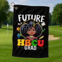 Future Hbcu Grad Afro Black History Month Golf Towel