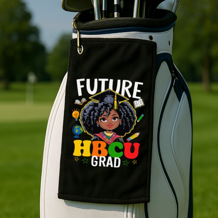 Future Hbcu Grad Afro Black History Month Golf Towel