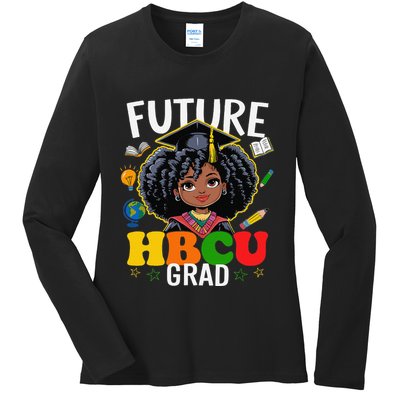 Future Hbcu Grad Afro Black History Month Ladies Long Sleeve Shirt