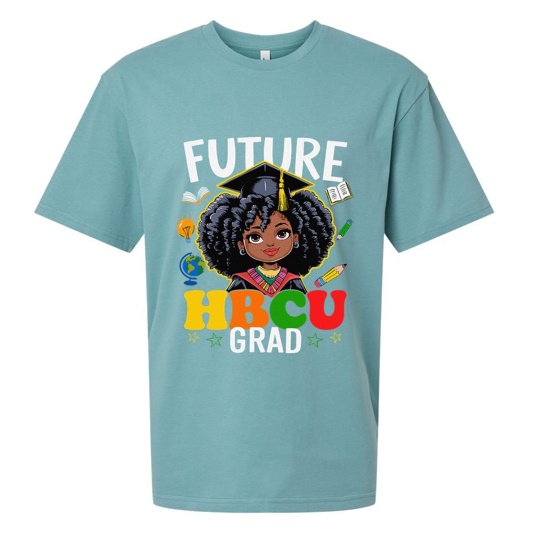 Future Hbcu Grad Afro Black History Month Sueded Cloud Jersey T-Shirt