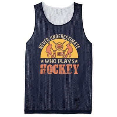 Funny Hockey Girl Hockey Lover Hockey Player Retro Hockey Girl Hockey Mesh Reversible Basketball Jersey Tank