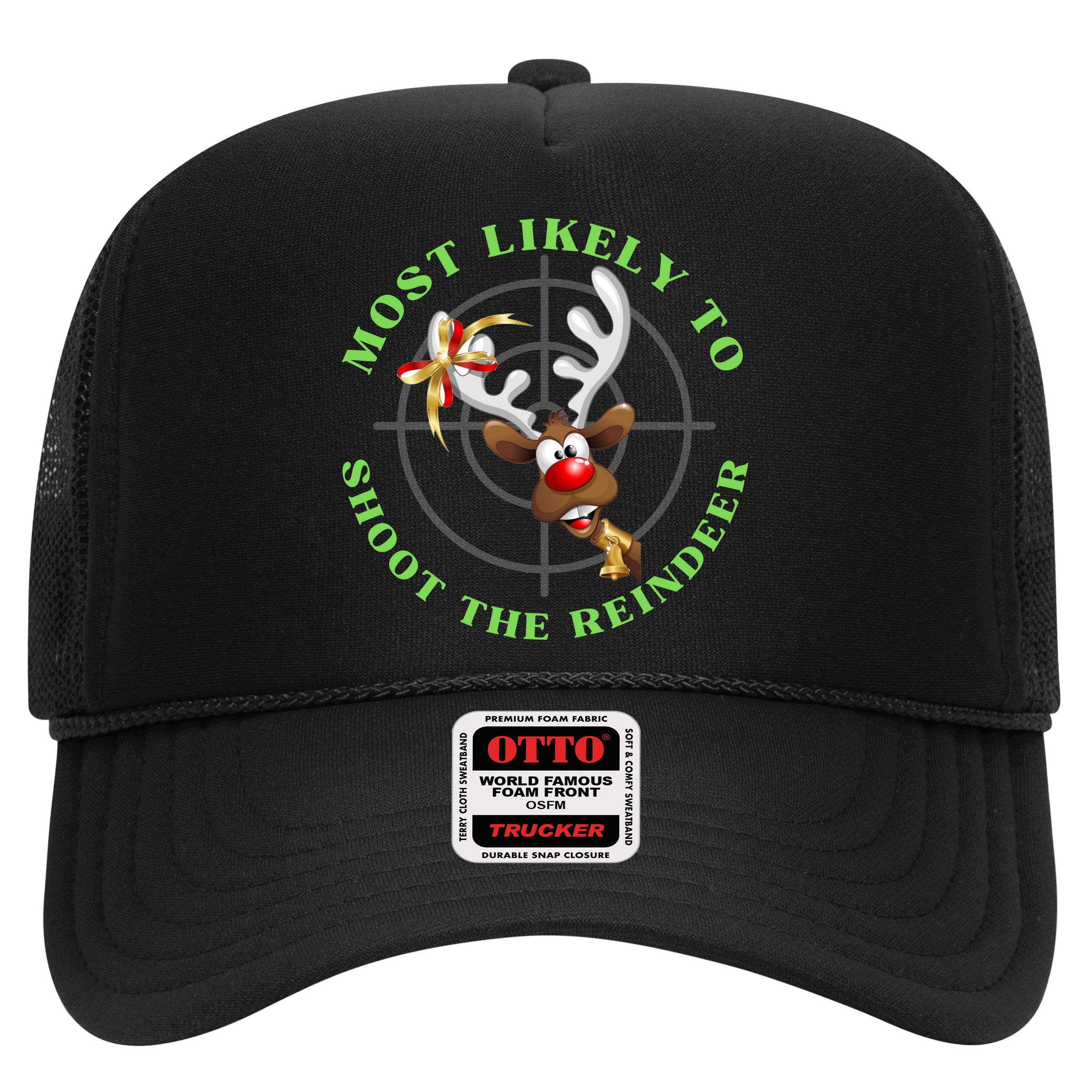 Funny Hunting Gift For Hunter Most Likely To Shoot The Reindeer Hat