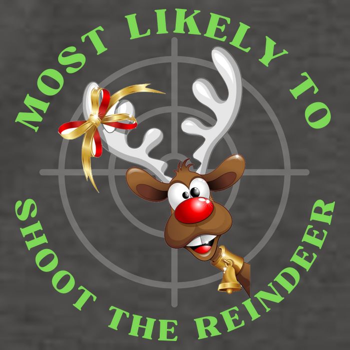 Funny Hunting Gift For Hunter Most Likely To Shoot The Reindeer Vector Backpack