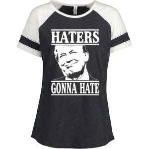 Funny Haters Gonna Hate Donald Trump Gift Presidengreat Gift Enza Ladies Jersey Colorblock Tee