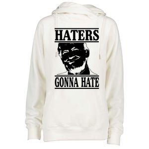 Funny Haters Gonna Hate Donald Trump Gift Presidengreat Gift Womens Funnel Neck Pullover Hood