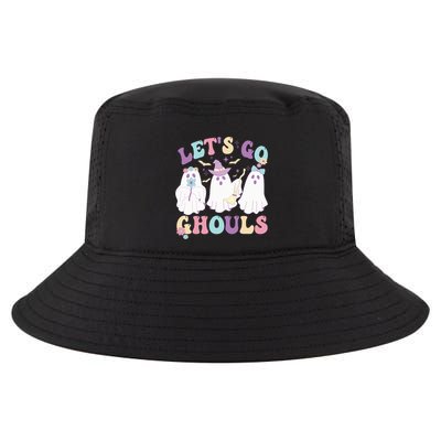 Funny Halloween Ghost Lets Go Ghouls Groovy Great Gift Cool Comfort Performance Bucket Hat