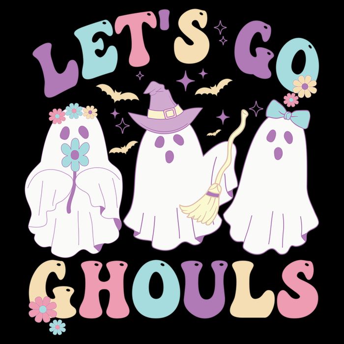 Funny Halloween Ghost Lets Go Ghouls Groovy Great Gift City Backpack