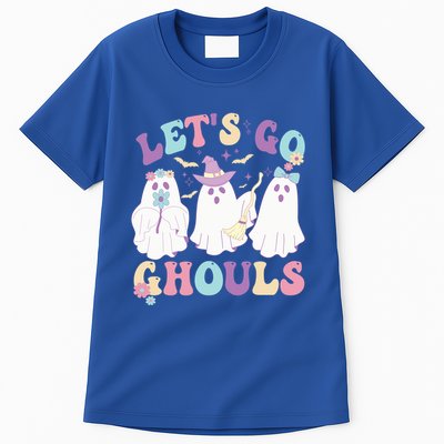 Funny Halloween Ghost Lets Go Ghouls Groovy Great Gift Tall T-Shirt