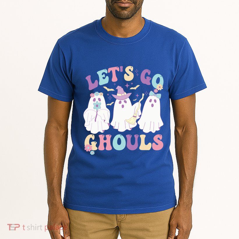 Funny Halloween Ghost Lets Go Ghouls Groovy Great Gift Tall T-Shirt