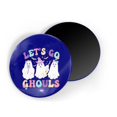 Funny Halloween Ghost Lets Go Ghouls Groovy Great Gift Magnet