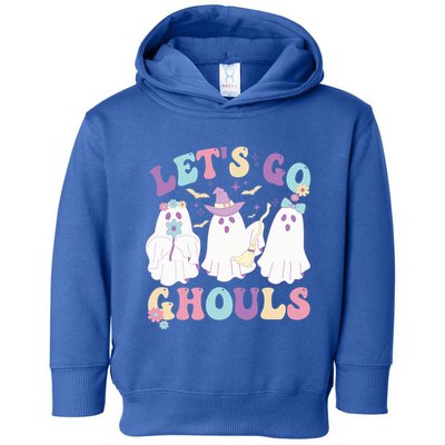 Funny Halloween Ghost Lets Go Ghouls Groovy Great Gift Toddler Hoodie